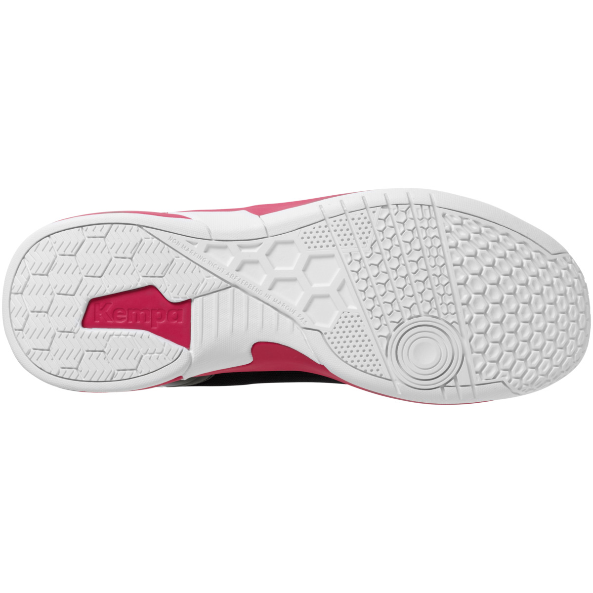 Kempa Unisex Attack Three 2.0 Handballschuh Indoorschuh schwarz-rot 46