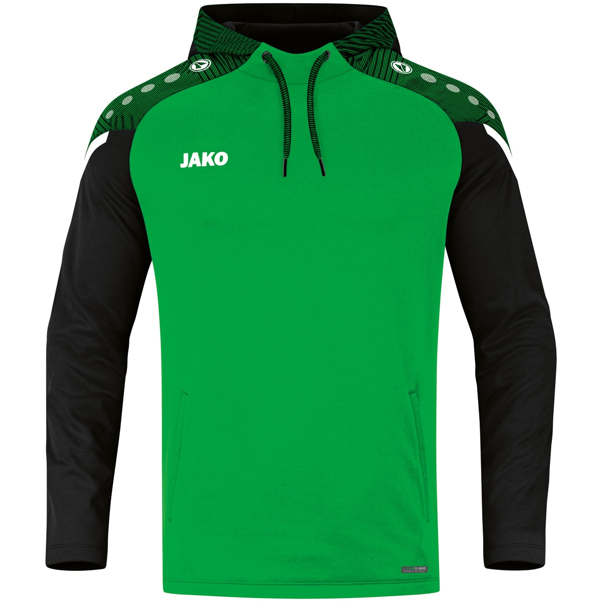 Jako Herren Performance Kapuzensweat Hoodie soft green-schwarz L