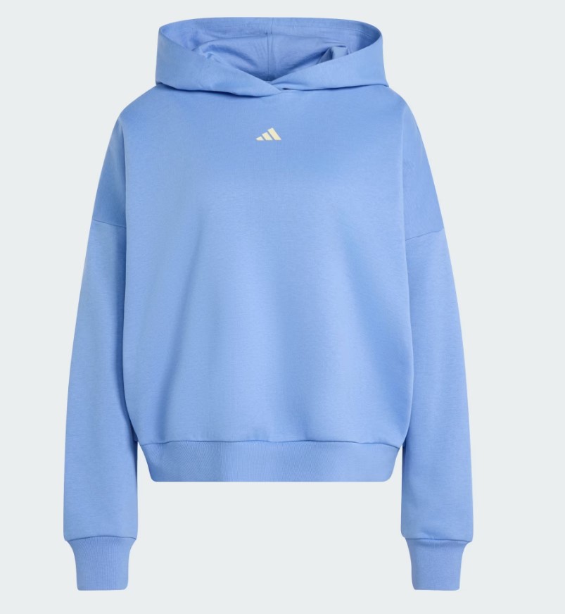 Adidas Damen 3SS Hoodie Blau L