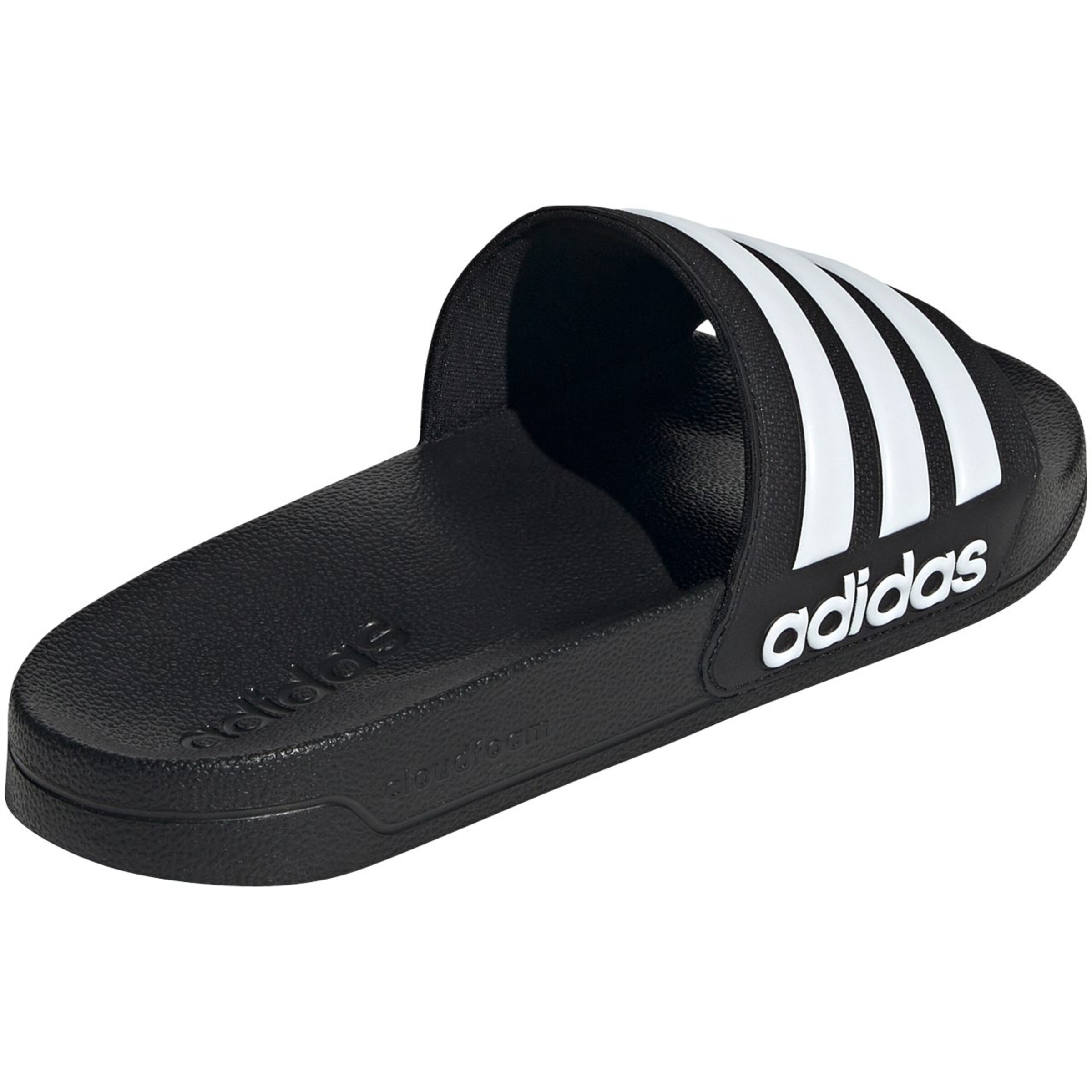 Adidas Shower Adiletten Badelatschen schwarz-weiß 48.5
