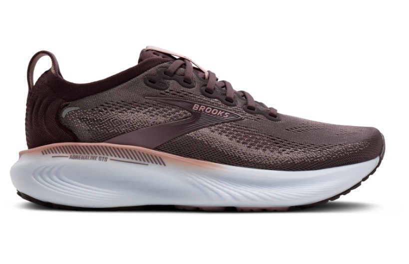 Brooks Damen Adrenaline GTS 25 Laufschuh gestützt braun-rot-weiß 42