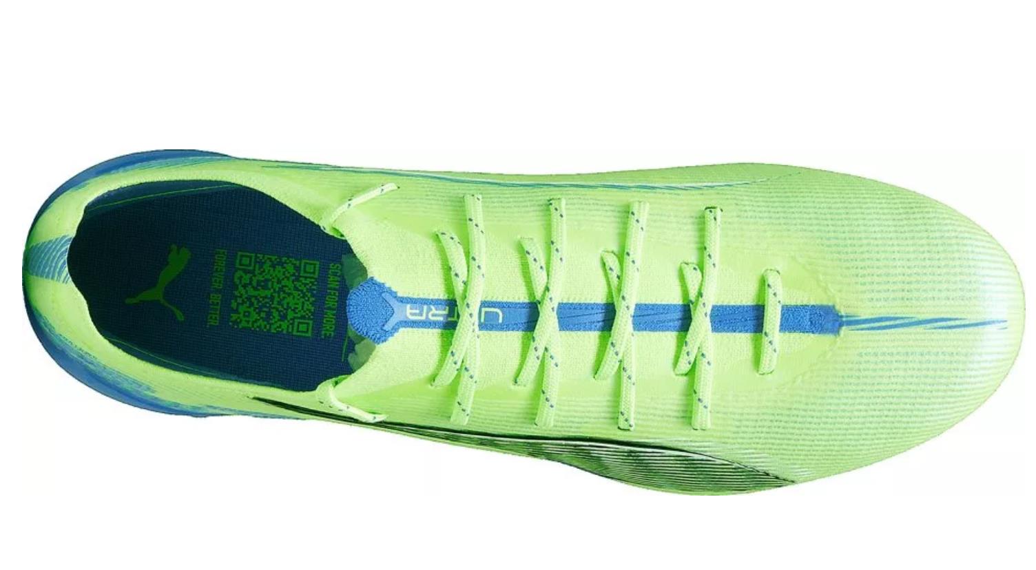 Puma Herren Ultra 5 Ultimate FG Fußballschuh grün- weiß- blau 46