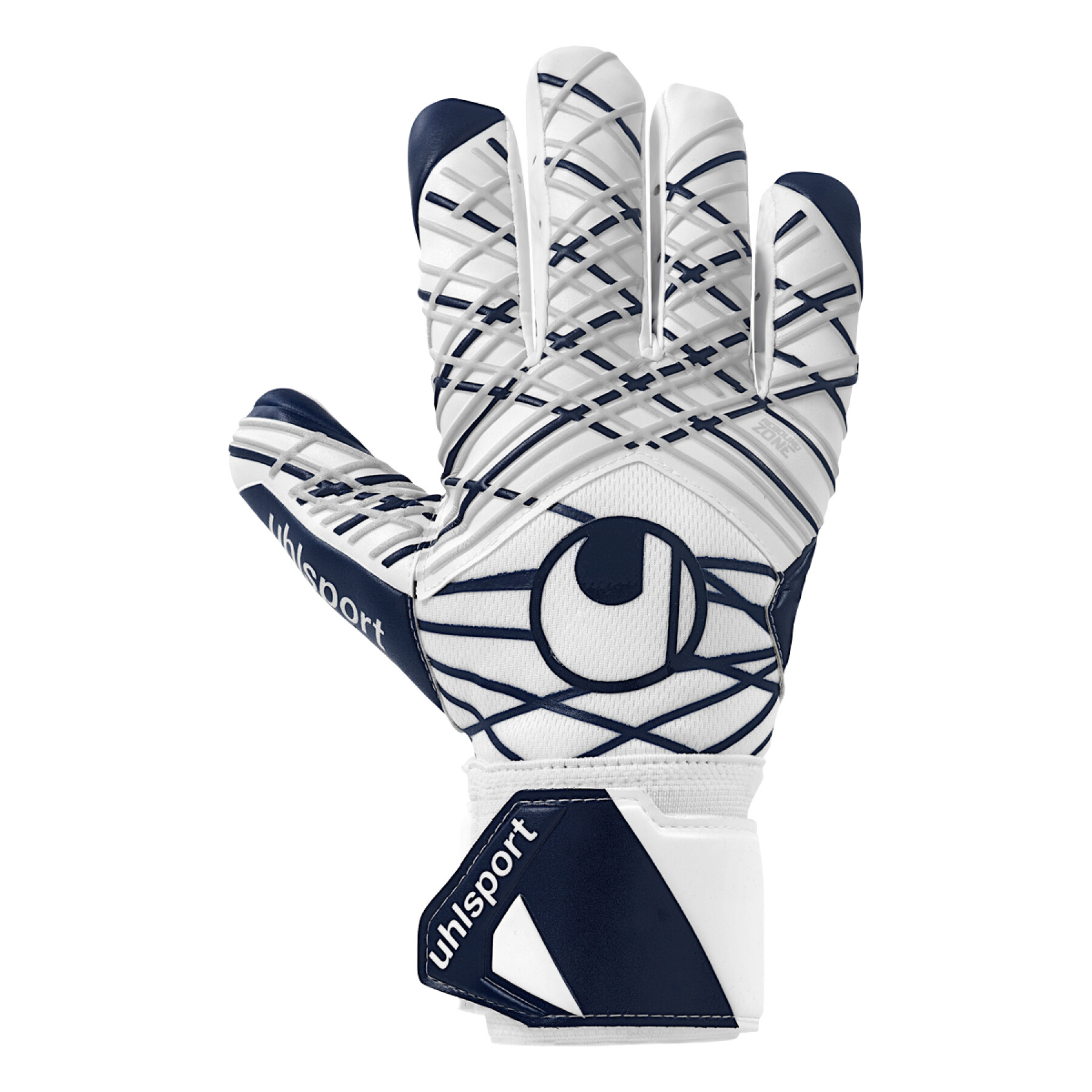 Uhlsport Supersoft HN Torwarthandschuhe weiß, blau, silber