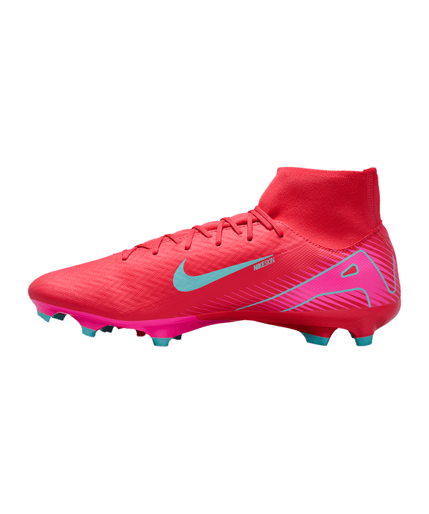 Nike Herren Zoom Superfly 10 Academy FG/MG Fußballschuh rot, pink, türkis