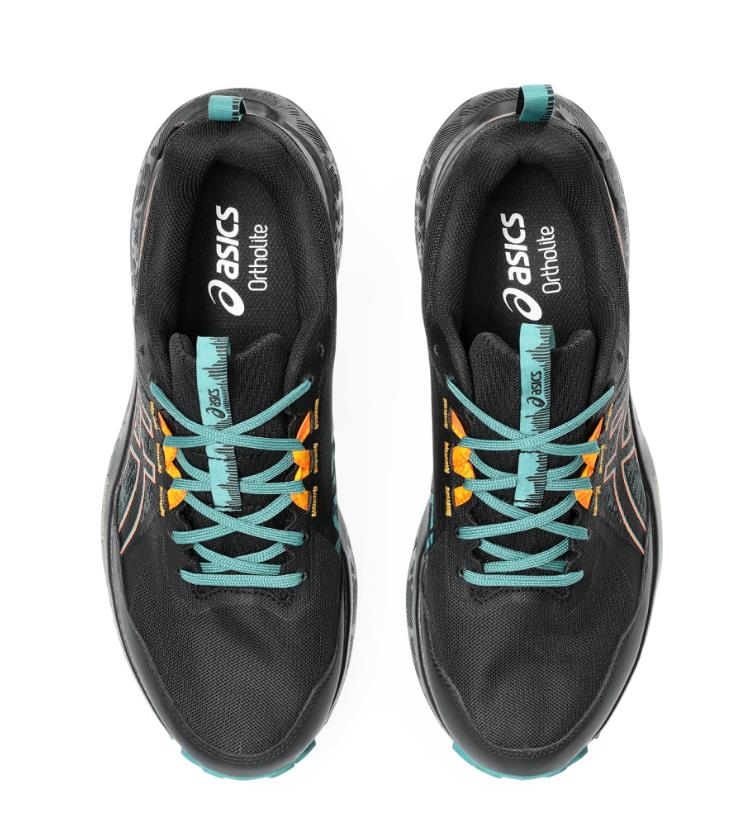 Asics Herren Gel- Sonoma 8 GTX Laufschuh Trailrunningsschuh schwarz orange petrol