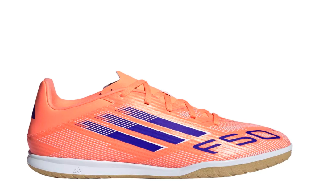Adidas Herren F50 Club Fußballschuh Hallenfußballschuh neonorange blau 44
