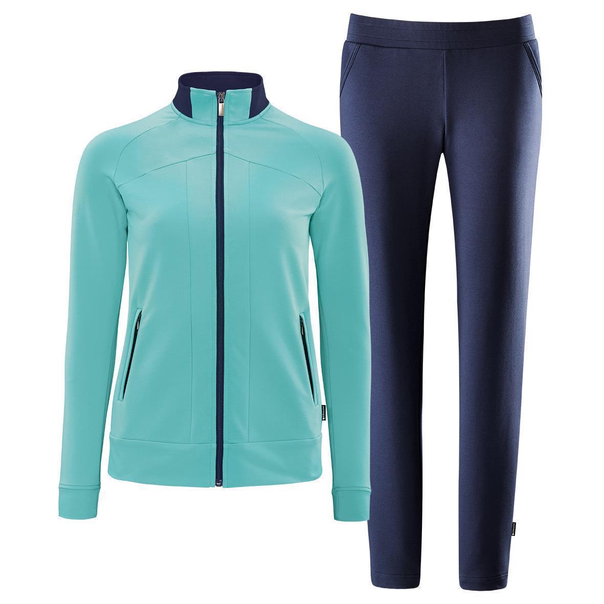 schneider sportswear Damen DEENAW Wellness-Anzug Sportanzug brightmint-dunkelblau 44