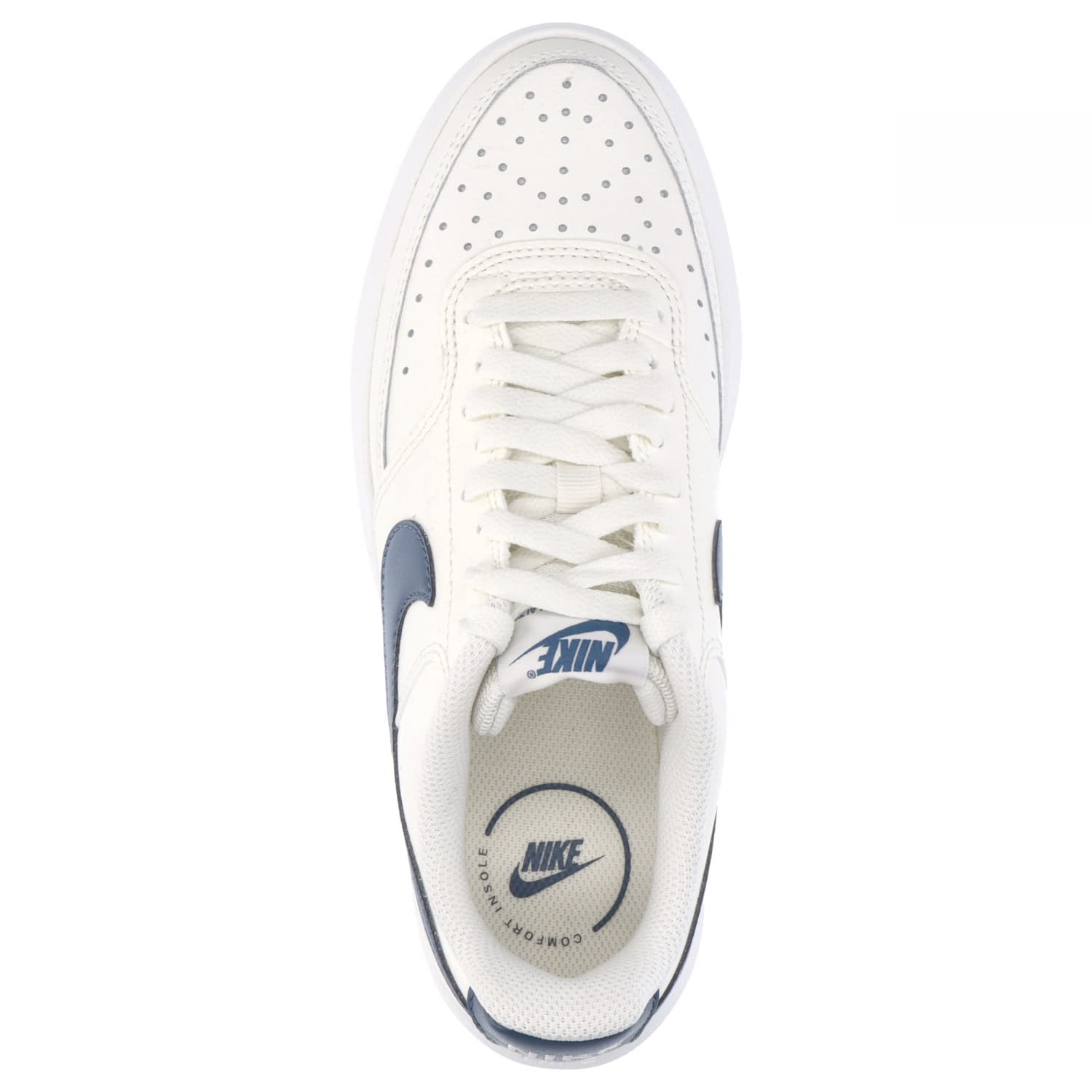 Nike Damen Court Vision Alta Sneaker Freizeitschuh weiß-blau