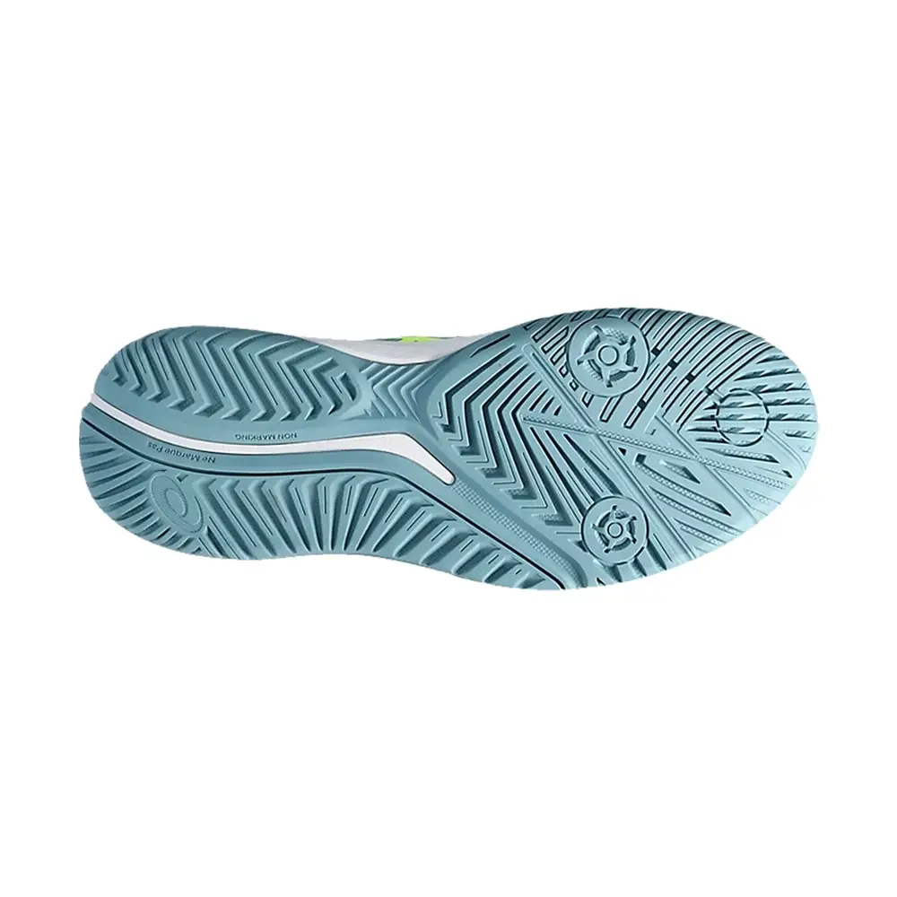 Asics Damen Gel- Challenger 14 Tennisschuh Sandplatz Tennisschuh blau gelb weiß
