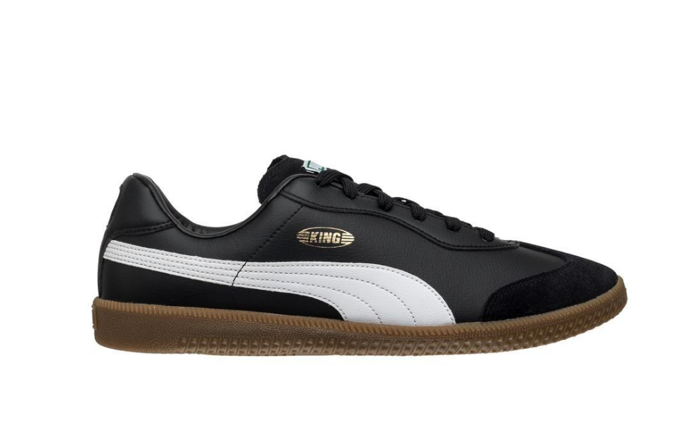 Puma Herren King 21 IT Fußballschuh Hallenschuh schwarz-weiß