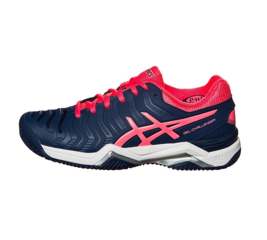 Asics Damen Gel-Challenger 11 Clay Sandplatz Tennisschuh blau-pink