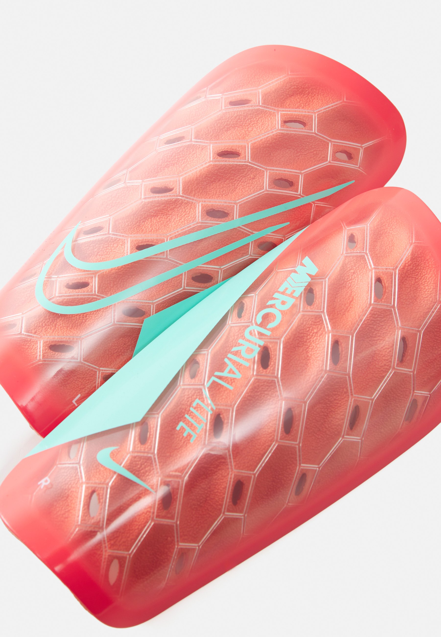 Nike Unisex Mercurial Lite Soccer Schienbeinschoner rot, weiß, türkis