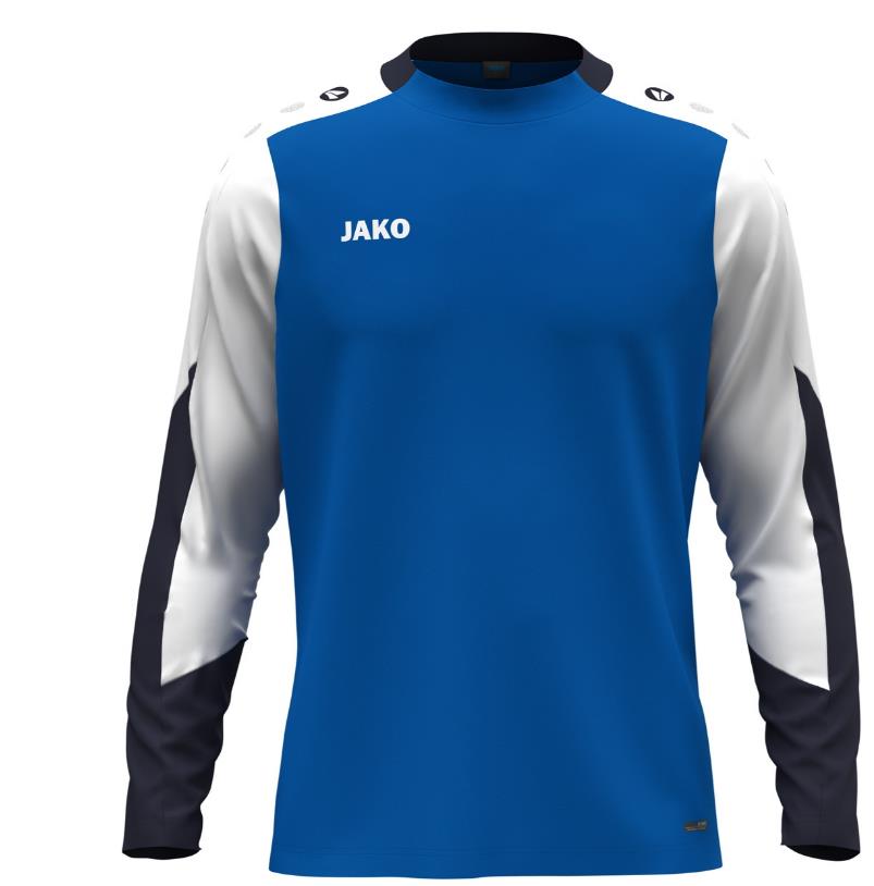 Jako Herren Dynamic Longsleeve Langarmshirt Trainingsshirt blau weiß