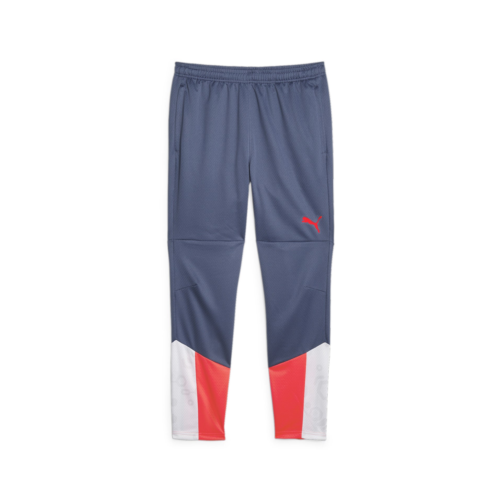 Puma Herren individualCup Trainingshose Freizeithose dunkelblau-rot-weiß