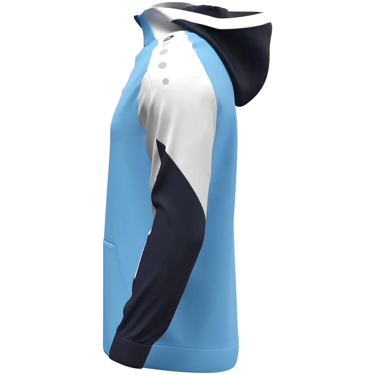 Jako Herren Dynamic Zip Hoodie Langarmtrainingsshirt hellblau, weiß,dunkelblau