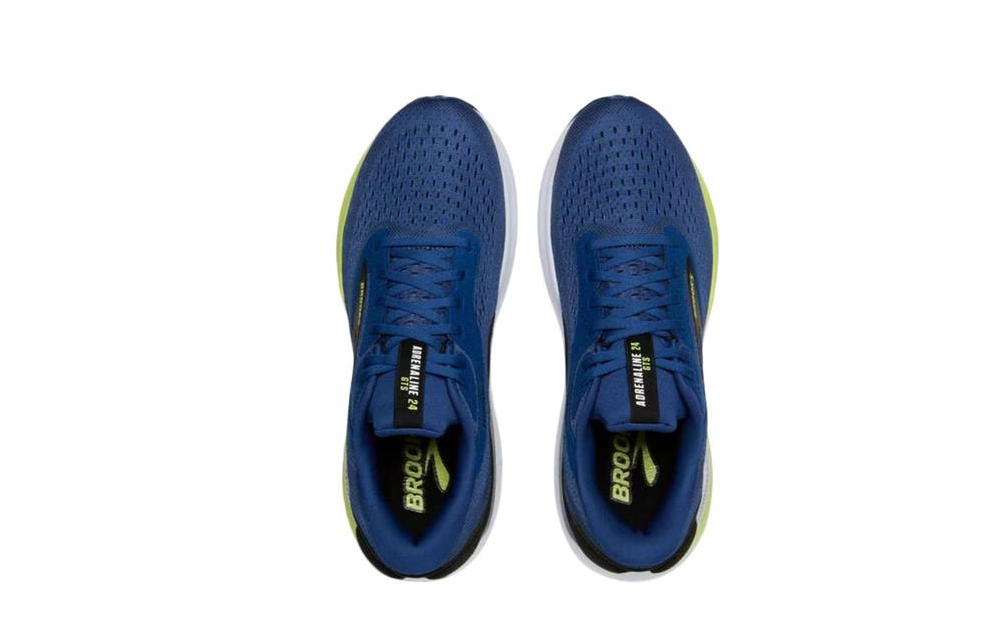 Brooks Herren Adrenaline GTS 24 Laufschuh gestützter Laufschuh blau gelb weiß 47,5 Brooks Herren Adrenaline GTS 24 Laufschuh gestützter Laufschuh blau gelb weiß 47,5