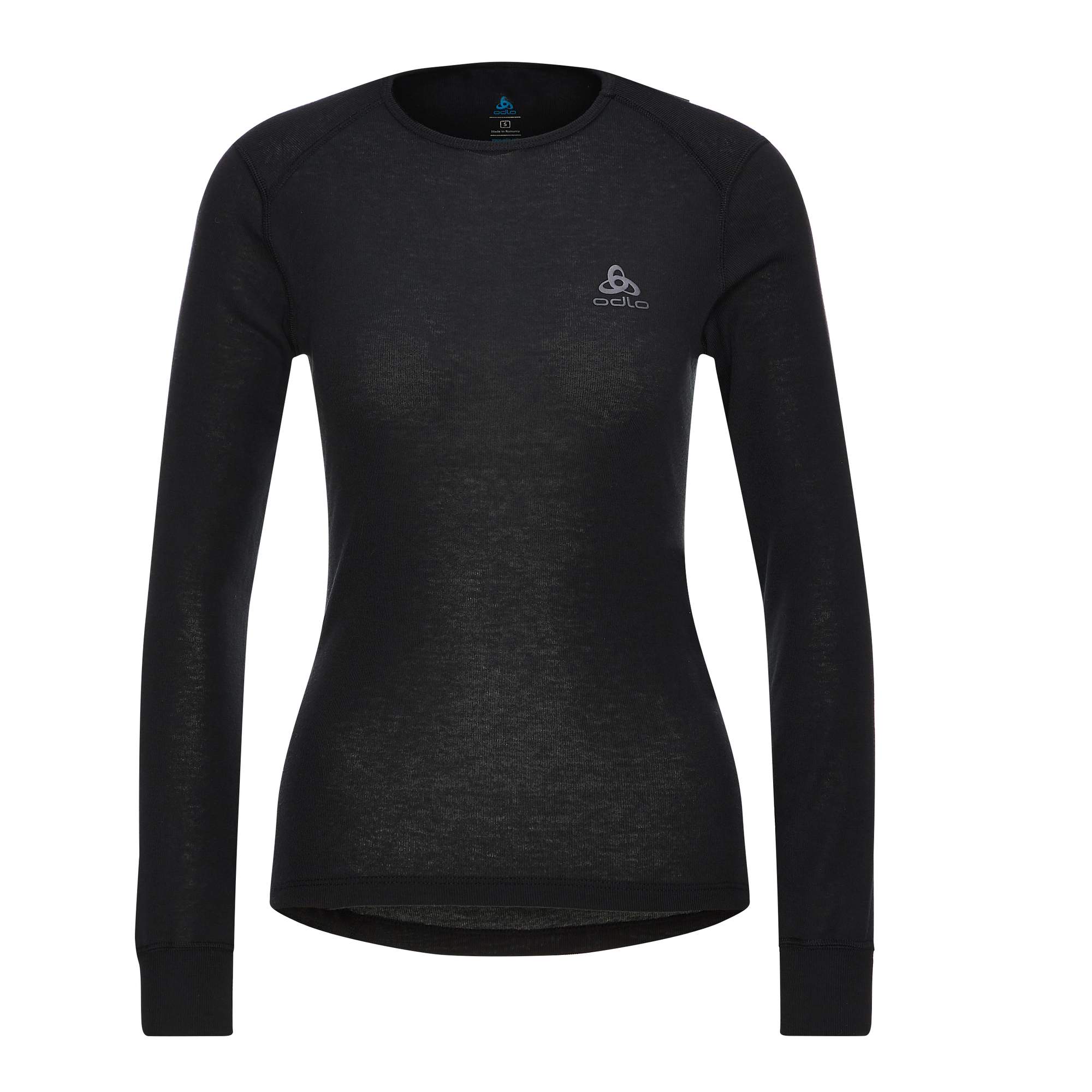 Odlo Damen Top Crew Neck Langarmshirt Funktionsshirt schwarz