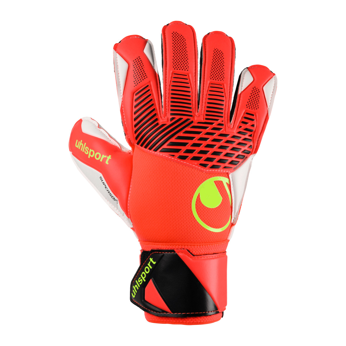 Uhlsport FM ZNE Supersoft Torwarthandschuhe flou rot-schwarz 9