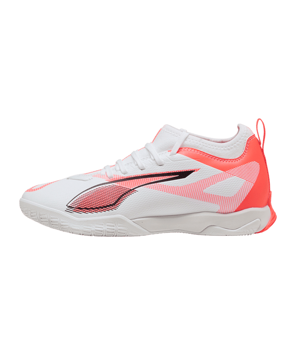 Puma Kinder Ultra 5 Match IT Fußballschuh Fußballhallenschuh weiß, orange, schwarz