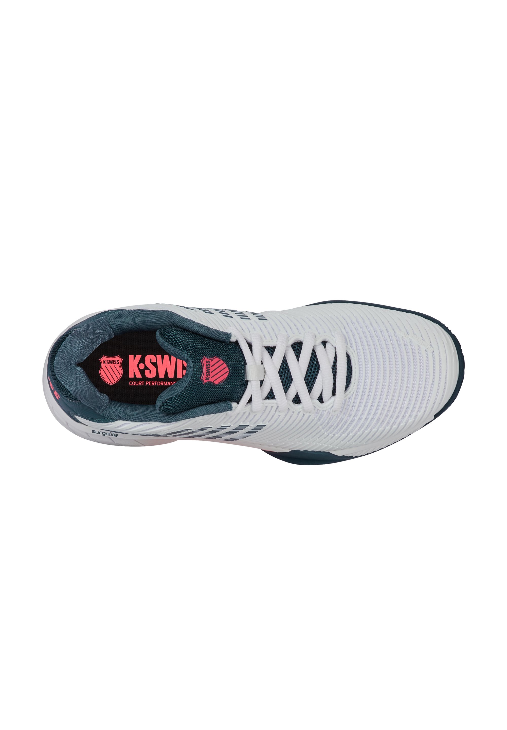 K- Swiss Herren Hypercourt Express 2 Clay Tennisschuhe Sandplatzschuh weiß, blau, pink