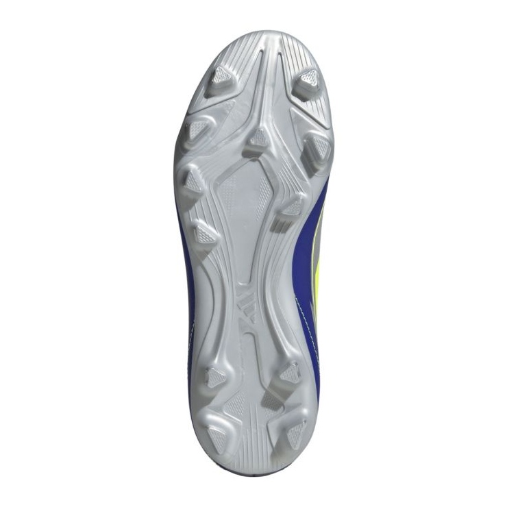 Adidas Kinder F50 Club FG/MG Messi Fußballschuh silber blau neongelb 38 2/3 