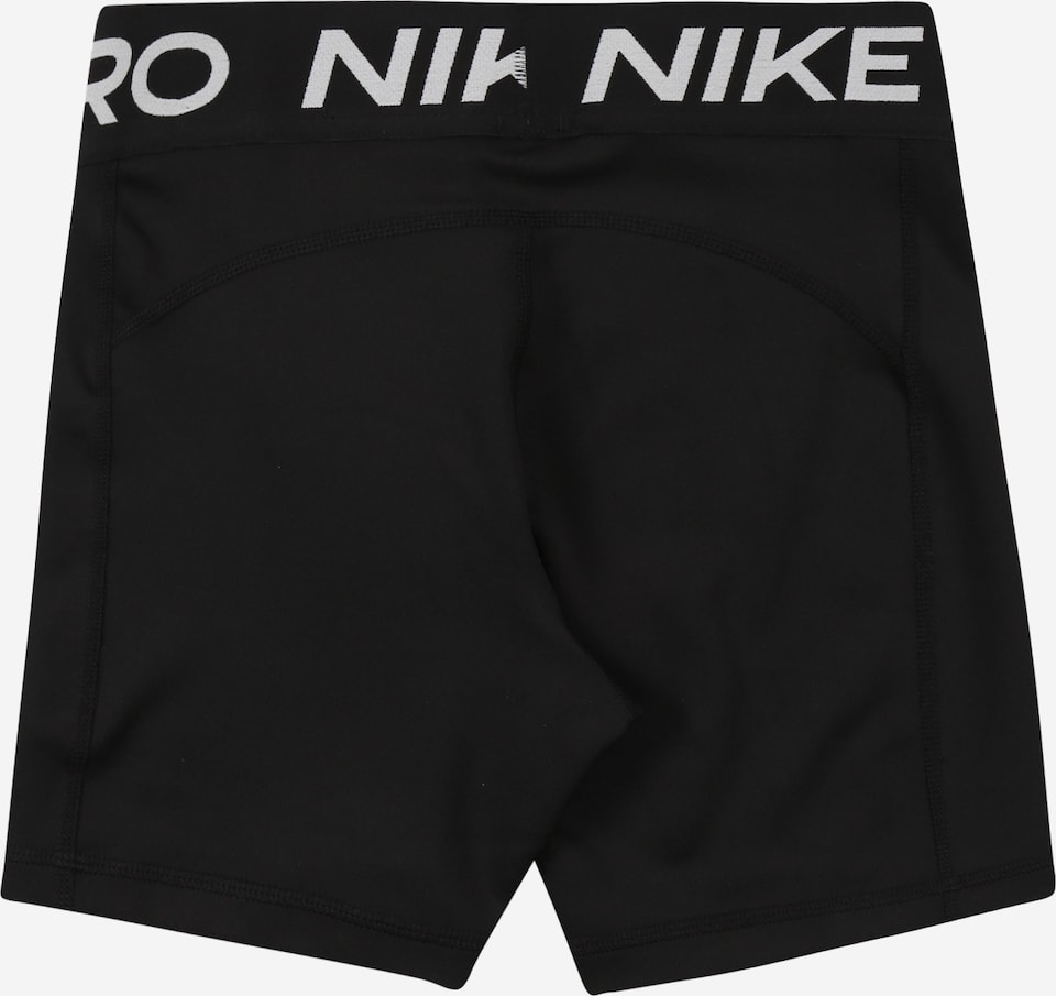 Nike Mädchen Pro Dri- Fit Leggings kurze Trainingsleggings schwarz weiß