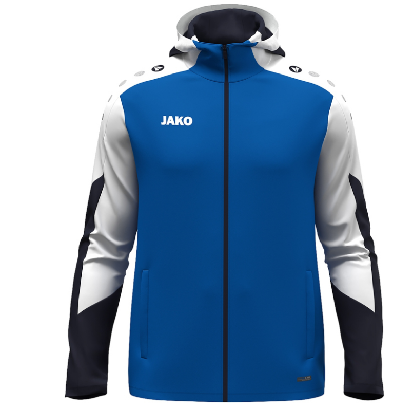 Jako Herren Dynamic Kapuzenjacke Trainingsjacke blau weiß