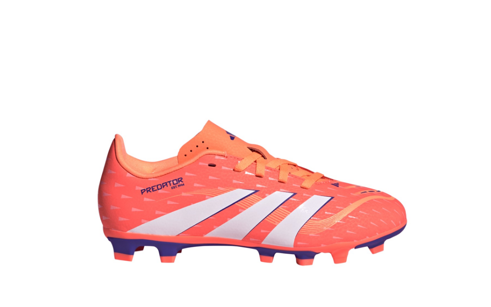 Adidas Kinder Predator Club Fußballschuh FG/MG neonorange weiß 38 2/3