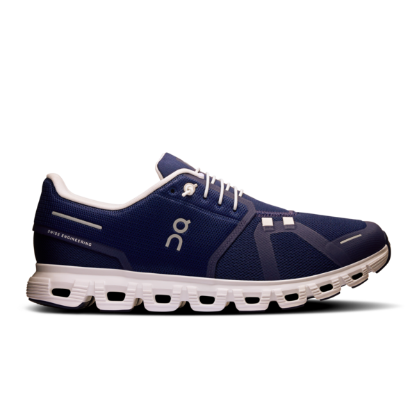 ON Herren Cloud 6 Laufschuh/ Freizeitschuh dunkelblau, weiß