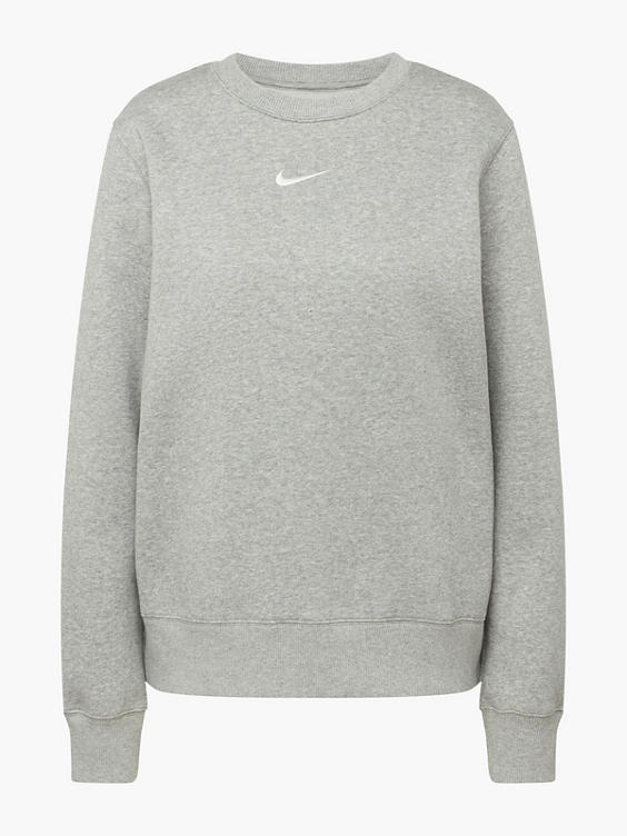 Nike Damen Phoenix Fleece Pullover Sweatshirt grau