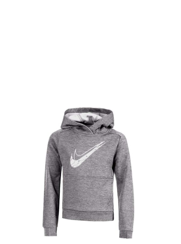 Nike Kinder Multi Big Kids Therma- Fit Hoodie Kapuzenpullover grau, weiß