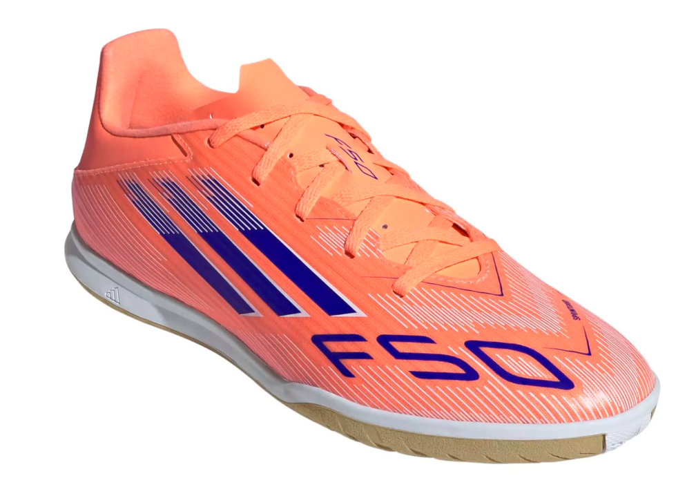 Adidas Herren F50 Club Fußballschuh Hallenfußballschuh neonorange blau 44