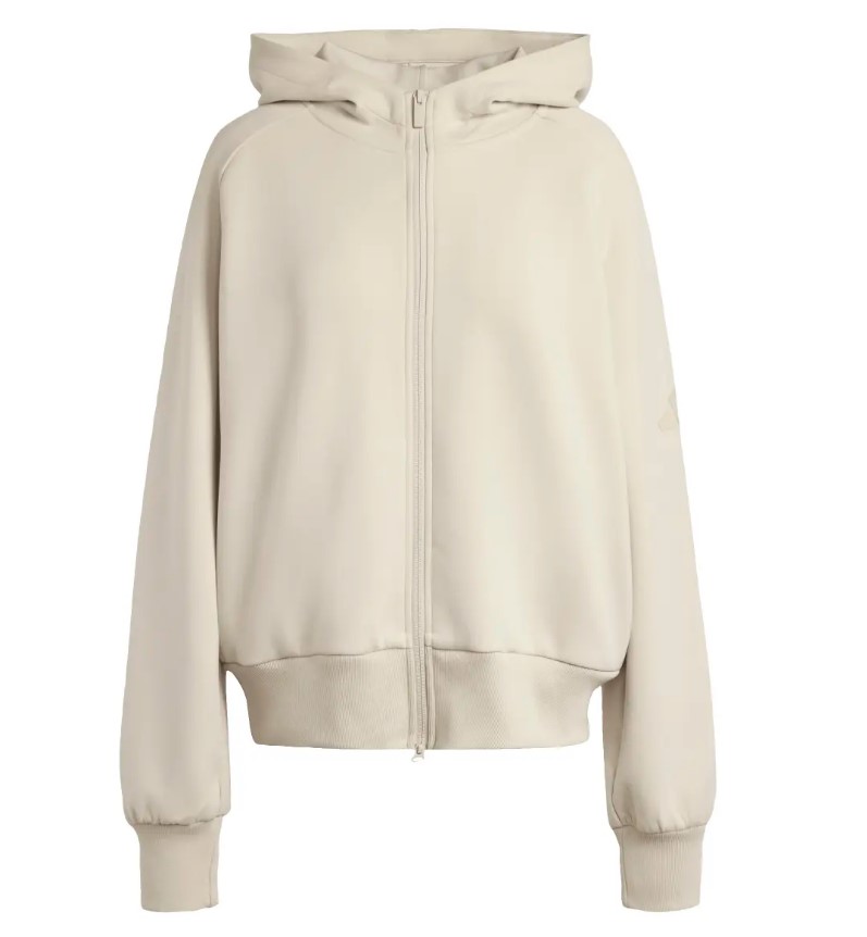 Adidas Damen W SL FZ HD Trainingsjacke/Freizeitjacke beige L
