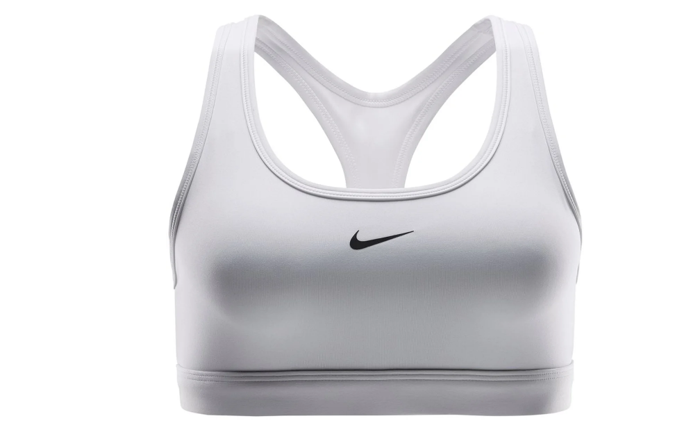 Nike Damen Dri-Fit Swoosh Bra Sport BH weiß XL