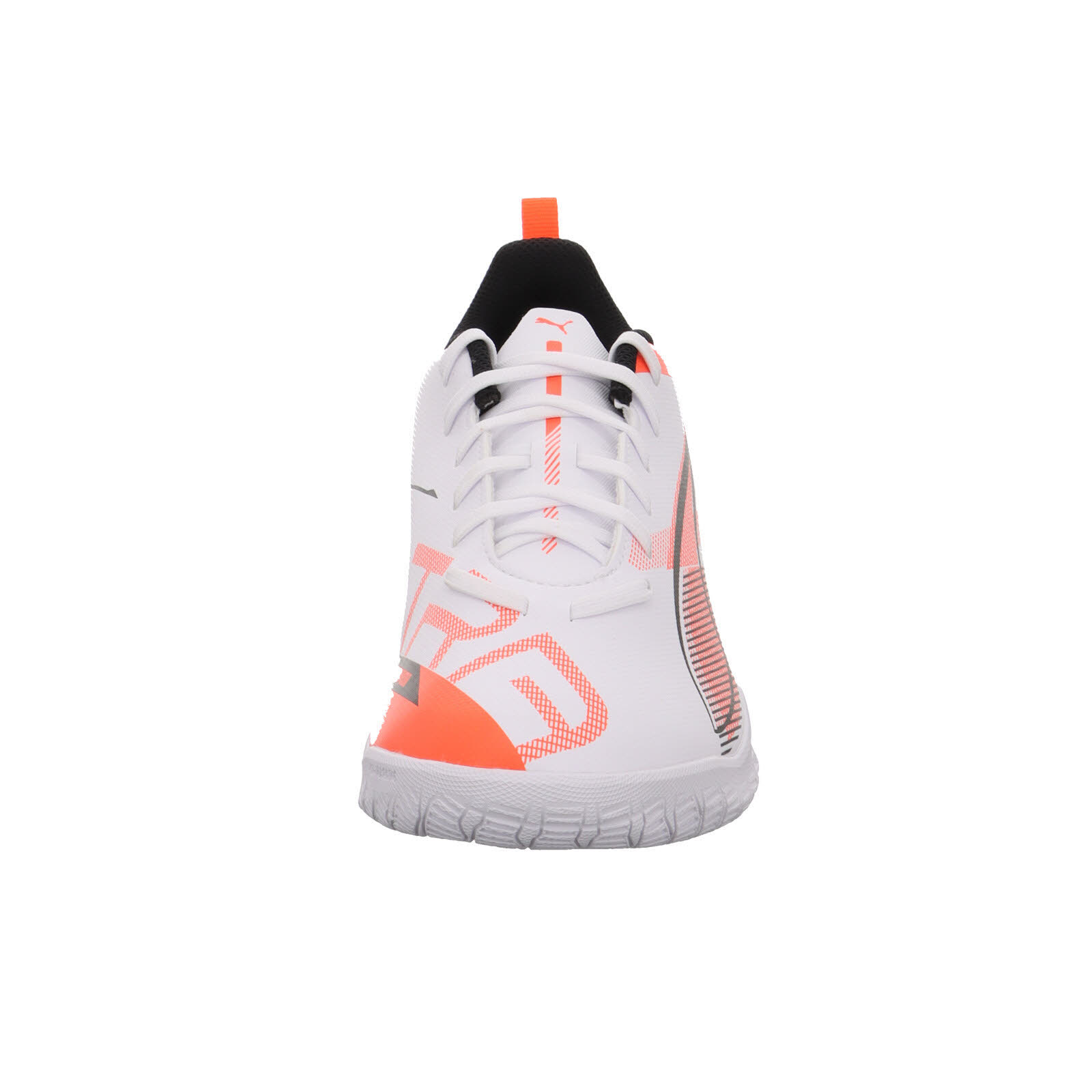 Puma Kinder Ultra 5 Play IT Fußballschuh Hallenfußballschuh weiß, orange, schwarz 38,5