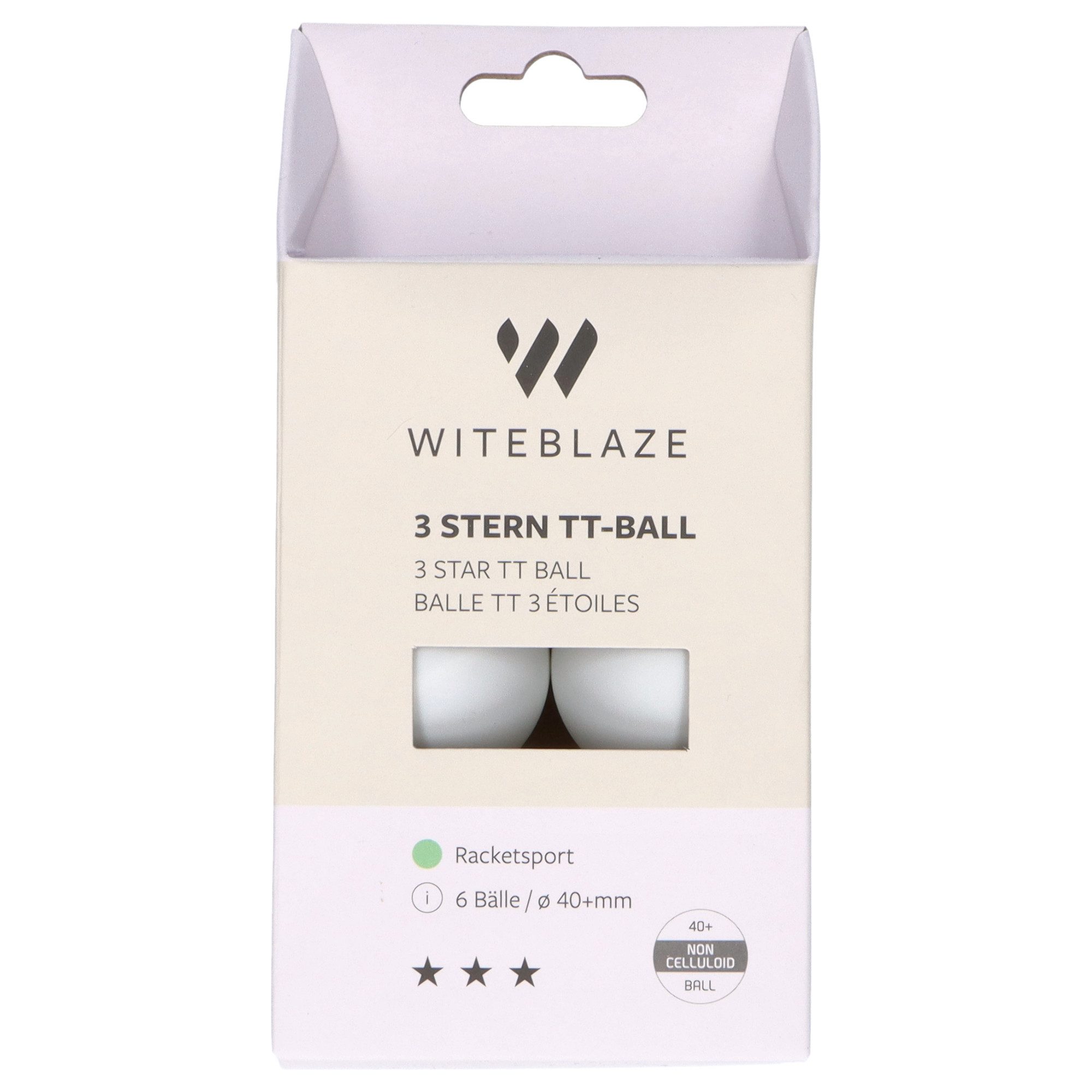 Witeblaze Tischtennisball 3 Sterne 6er Pack weiß