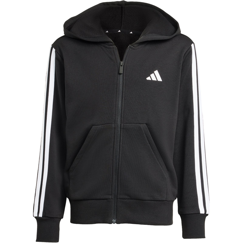 Adidas Kinder 3S FL FZ HD Kapuzenjacke schwarz 176