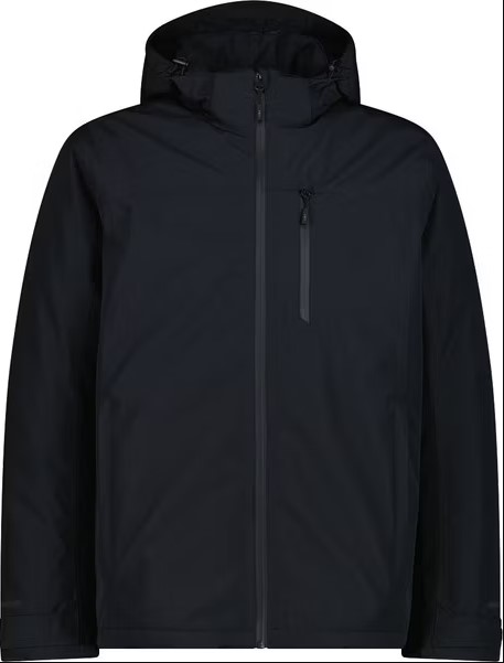 CMP Herren Snaps Hood Jacket Regenjacke/Outdoorjacke schwarz 56