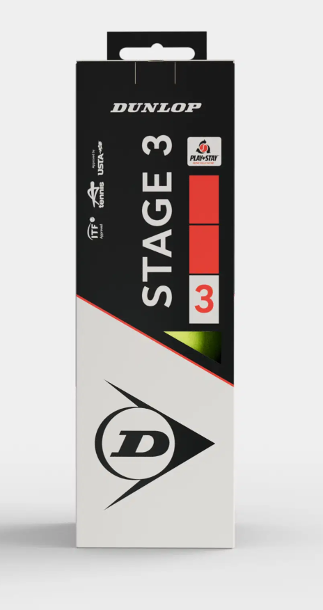 Dunlop Stage 3 BOX 24x3er gelb-rot 72 Bälle