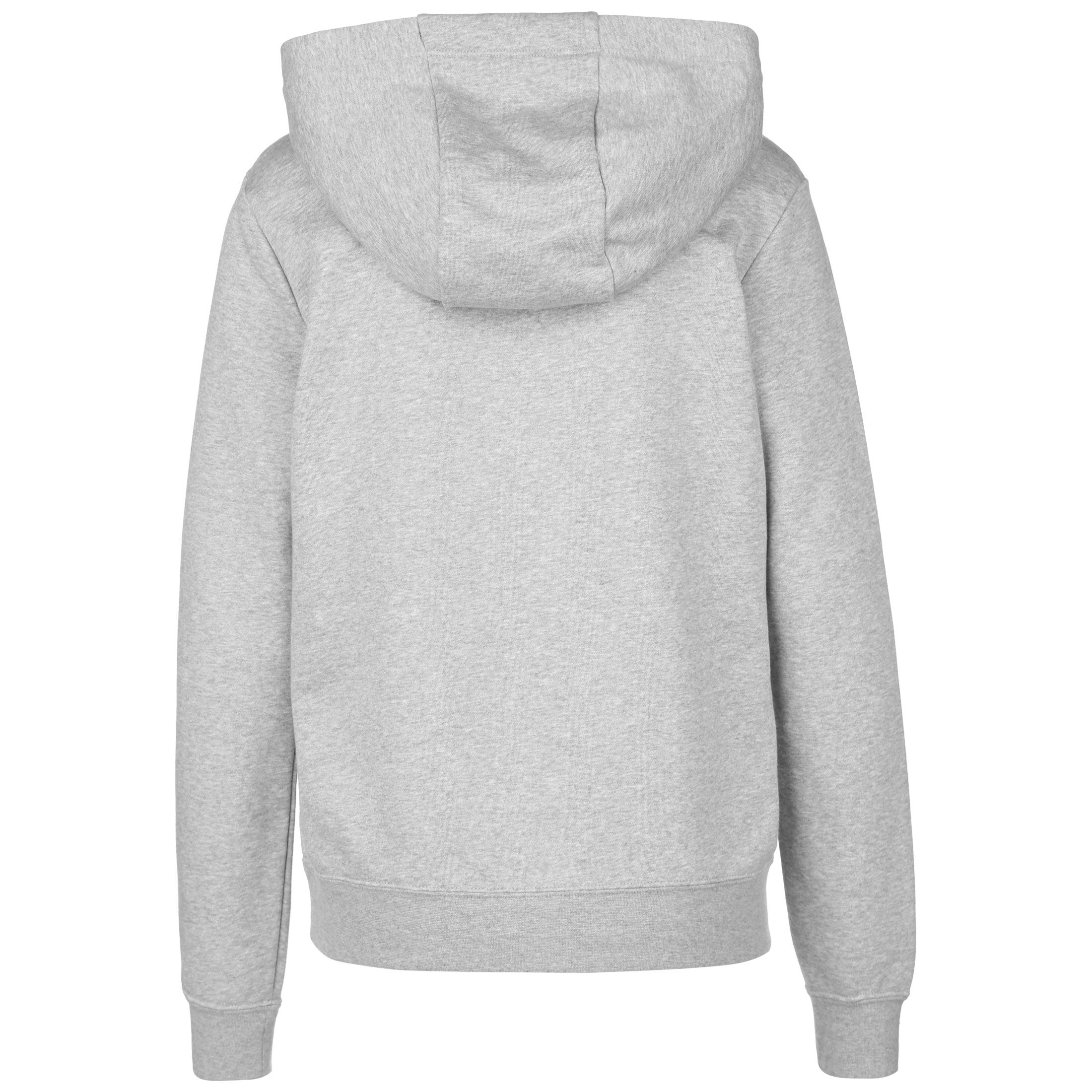 Nike Damen Sportswear Club Fleece Hoodie Kapuzenpullover grau-weiß L