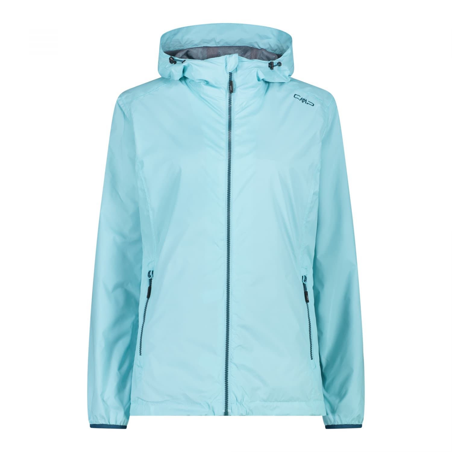CMP Damen Fix Hood Jacket Regenjacke hellblau 36