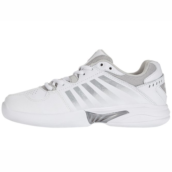 K-Swiss Damen Receiver V Carpet Tennisschuh Teppich weiß-silber Gr. 42 - UK 42