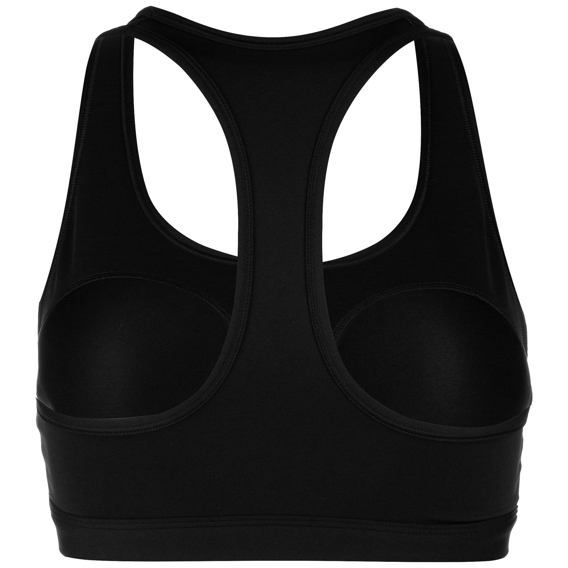 Nike Damen Dri-Fit Swoosh Bra Sport BH schwarz-weiß