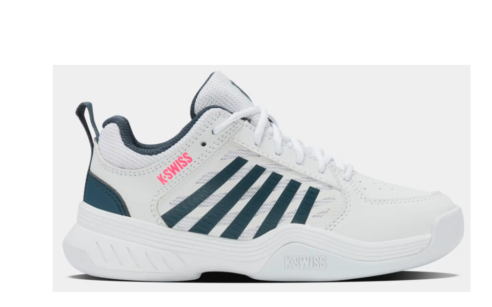 K- Swiss Kinder Court Express 2 Carpet Tennisschuh Hallenschuh weiß petrol 33,5