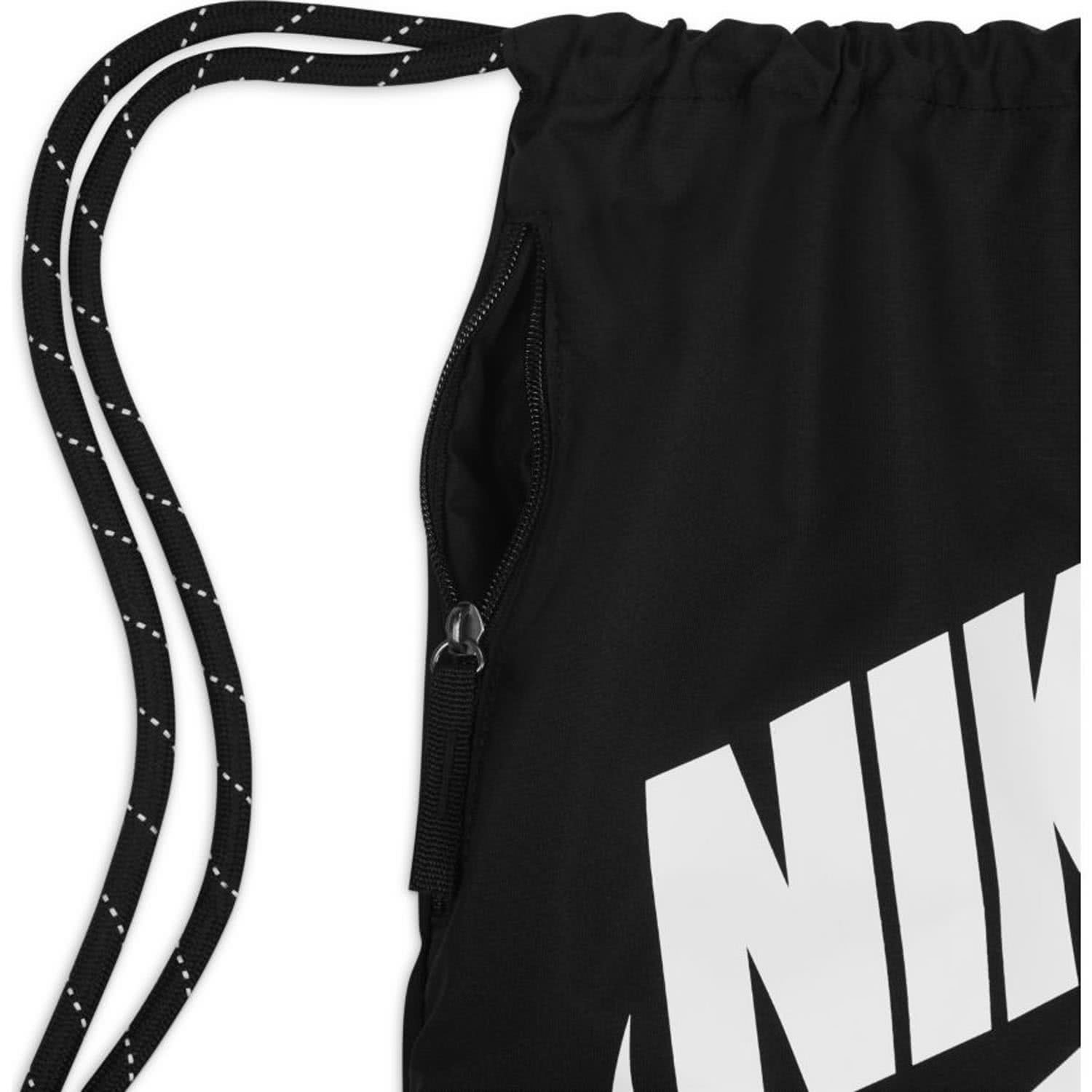 Nike Heritage Drawstring Turnbeutel Sportbeutel schwarz-weiß