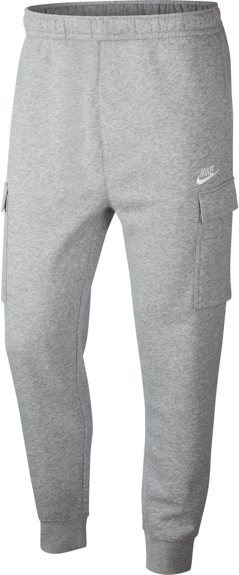 Nike Herren Sportswear Club Fleece Cargo Jogginghose Freizeithose grau XL