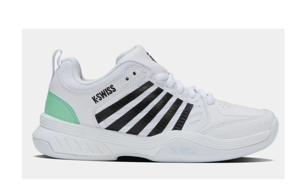 K- Swiss Damen Court Express 2 Carpet Tennisschuh Hallenschuh weiß schwarz mint 41,5