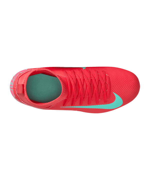 Nike Kinder Superfly 10 Club FG/MG Fußballschuh rot, türkis, pink