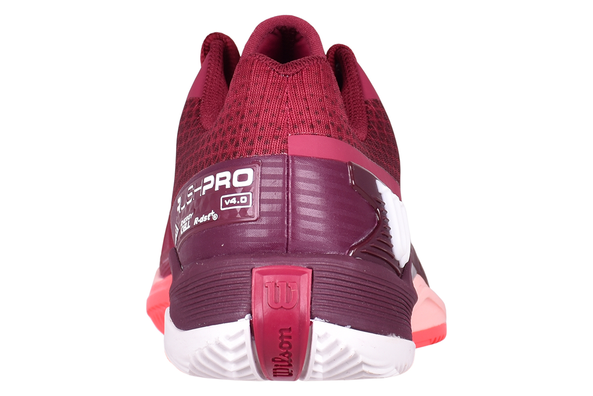 Wilson Damen Rush Pro 4.0 Clay Tennisschuh Sandplatzschuh berry-peach-weiß 42 2/3