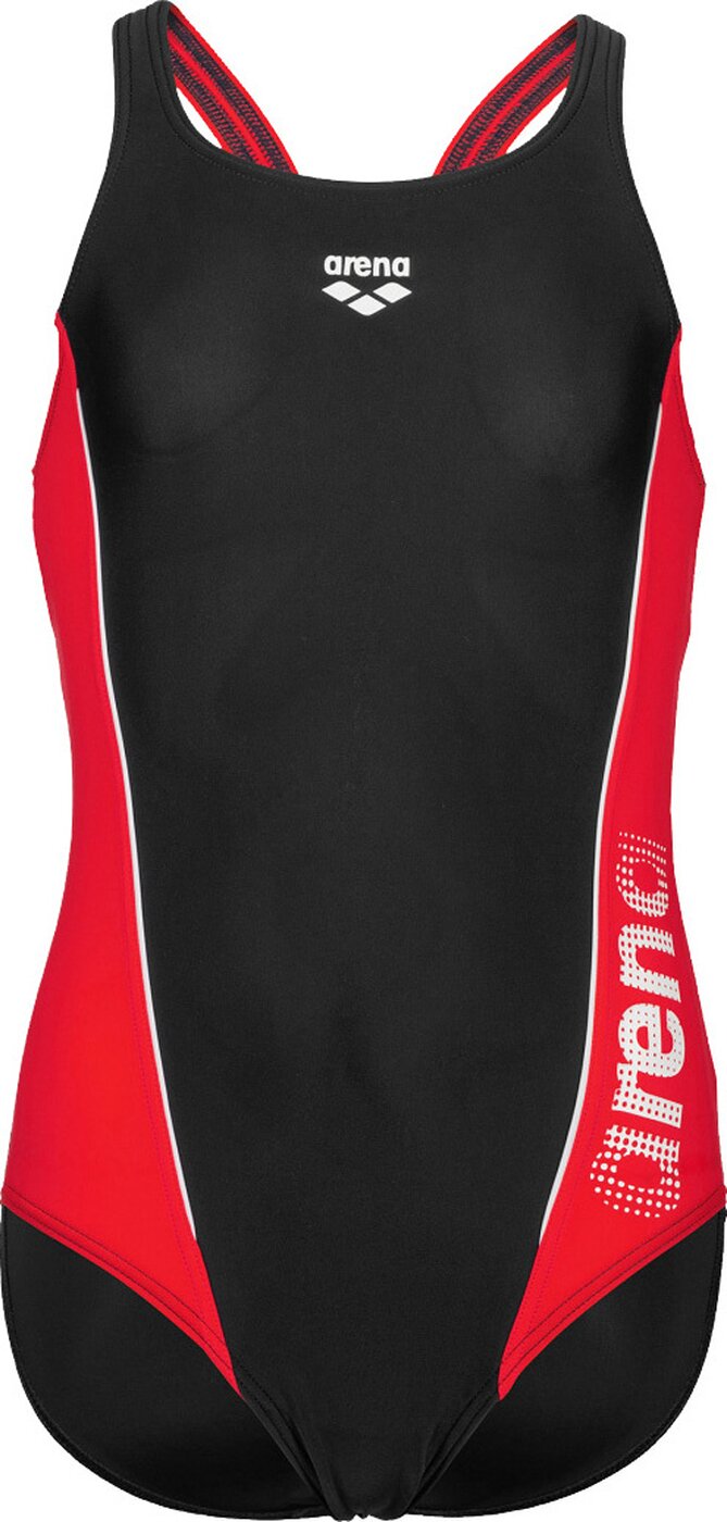 Arena Mädchen Thrice Pro Back One Swimsuit Badeanzug schwarz-pink-weiß